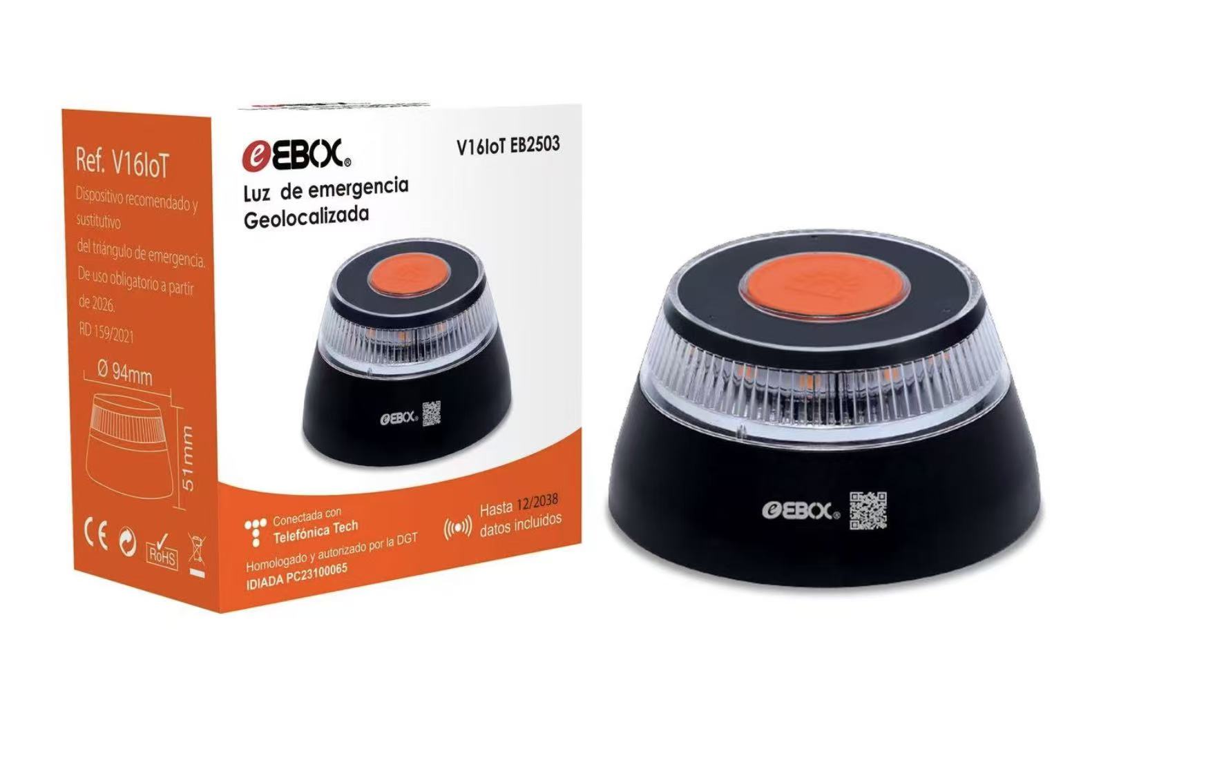 Baliza V16 Ebox MI VP10144-A Homologada DGT Geolocalizada Base Magnética - Imagen 3